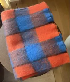 【新品：完売品手洗い可／ブークレチェックマフラー】