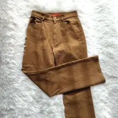 wellbeing カーキ ストレートパンツ　デニム