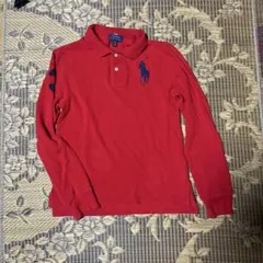 POLO ビッグポニー 長袖 ポロシャツ 赤　160