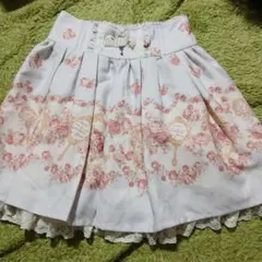 LIZ LISA 花柄レースアップ フレアスカート フラワープリント 地雷系