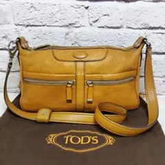 TOD'S トッズ ソーホー ワンショルダー トートバッグ キャメル シボ革