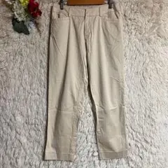 【ミッシェルクラン】(M/38)クロップドチノパンツ無地ベージュ通勤のサムネイル
