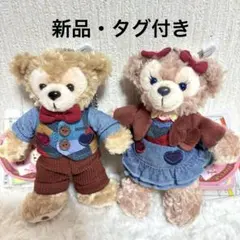 新品タグ付き　ダッフィ　シェリーメイ　ぬいぐるみバッジ　2016年　バレンタイン