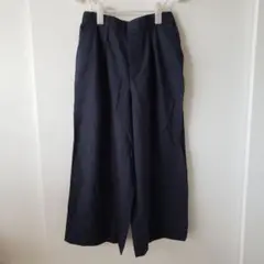 ‪♡美品‪♡Studio CLIP ワイドパンツ 綿麻 Ｍサイズ ネイビー