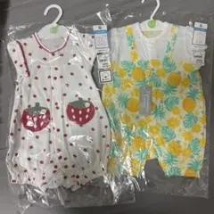 いちごポケット付きロンパース・カバーオール