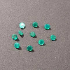 【訳あり】天然石ルース グリーンオニキス 4㎜ファセットカット