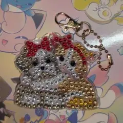 ハンドメイド 猫 犬 キーホルダー 両面コーティング済