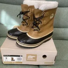 SOREL カリブー　23 ソレル　キッズスノーブーツ　美品　箱付き