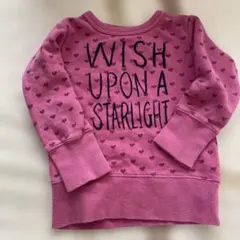 ピンク ハート模様 トレーナー