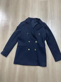 【美品】GU ジーユー ダブルブレストブレザー ネイビー