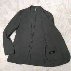 美品■HUGO BOSS テーラードジャケット　シアサッカー　グレー