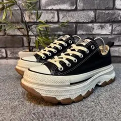 コンバース オールスター トレックウェーブ 黒 25 厚底