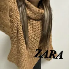 A10149♡ZARA♡美品☺︎︎激かわオーバーサイズ肉厚タートルネックニット