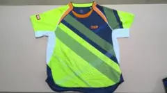 TSP イエロー ストライプ 卓球ウェア ユニフォーム半袖　Mサイズ