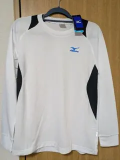 Mizuno 長袖シャツ M ホワイト・ブラック