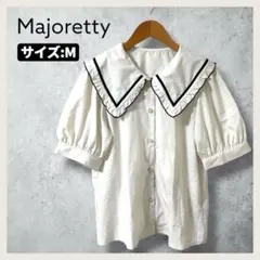 Majoretty マジョレッティ フリル襟 半袖ブラウス M 白 量産型のサムネイル