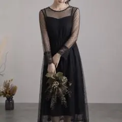 カエン レース ブラック レース 結婚式 オケージョン ドレスのサムネイル