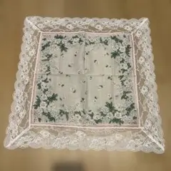 花柄レース膝掛けハンカチ