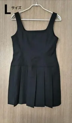 GU ローウエストプリーツジャンパードレス　L ジャンパースカート NTQ