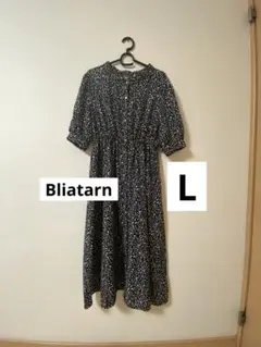 Bliatan ダルメシアン柄 半袖ロングワンピース　Lサイズ