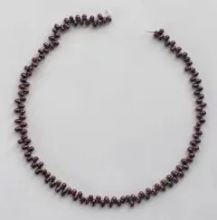 淡水パール　約3〜4ミリ　レッドビーンズクレオ　約38センチ