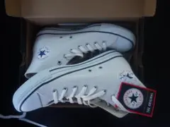 コンバース　オールスター ハイカット レザー ホワイト 26.5cm 箱付き