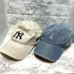 NEW ERA NYヤンキース × NEWHATTAN デニムキャップ セット