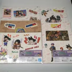 一番くじ　ドラゴンボール　ダイカットステッカー 　5種　セミコンプ