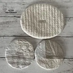 ハンドメイド**はぎれを繋いだおうちカフェ3点セット**&daisy
