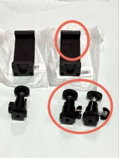 新品 ミニ ボールヘッドアダプター 1/4ネジ カメラ雲台3個スマホホルダー2個