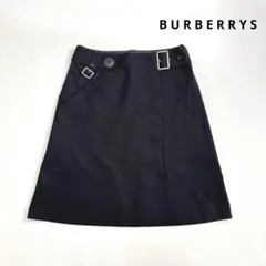 良品 BURBERRYS バーバリーズ ラップ 膝丈 スカート Aライン