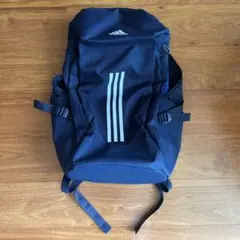 adidas アディダス　ネイビー リュック 3本ストライプ　大容量