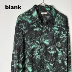 blank シースルー　ジャガードシャツ　ボタニカル