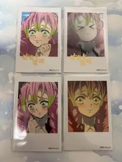 鬼滅の刃　柱カフェ　チェキ風ブロマイド　甘露寺蜜璃　4枚
