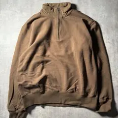 IZOT アイゾット アメカジ　スウェット カナダ卸 ハーフジップ ブラウン