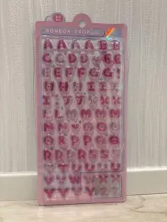 ボンボンドロップシール もじもじボンボン えいもじ ピンク