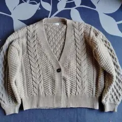 niko and... ケーブル編みカーディガン、ゆったりサイズ