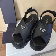 プラダ　PRADA ラバースライドサンダル　38 美品のサムネイル