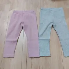 ユニクロ　レギンスセット ピンク グレー　90サイズ　値下げ