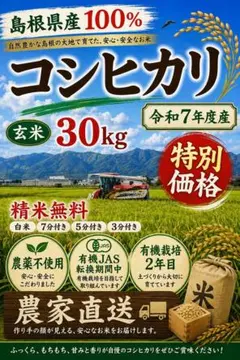 令和7年長野県安曇野市産コシヒカリ 白米27kg(玄米30kgを精米) - メルカリ