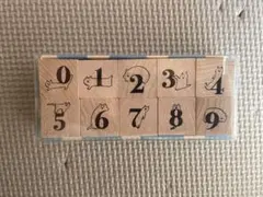 AIUEO STAMP ネコナンバー スタンプセット（10個入り）　手帳　デコ