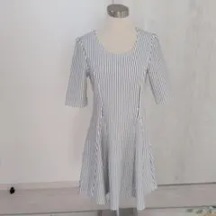 【新品タグ付き】スウィートマミー 授乳服 マタニティ ワンピース M ストライプ