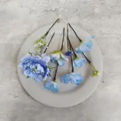 ウェディング　ヘッドパーツ　寒色