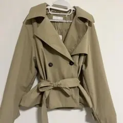 ZARA ショートトレンチコート ショルダーパッド付き XS - メルカリ