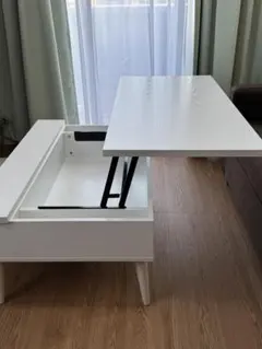 ニトリ昇降センターテーブル 1500578 1809 CT RIZA WW/BK - メルカリ