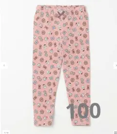 総柄 プリント レギンス 100