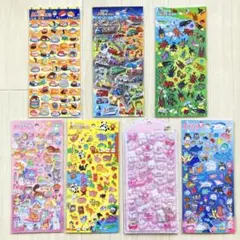 7枚セット　ぴんきーボンボン　ボンボンドロップシール　ラメあめちゃんシール