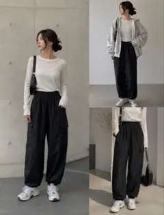 しまむら　ツイルカーゴパンツのサムネイル