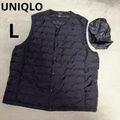 【美品】UNIQLO ユニクロ　パフテック　コンパクトベスト　L 黒