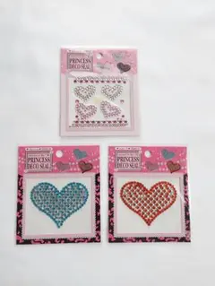 ハート型デコシール 3パック
